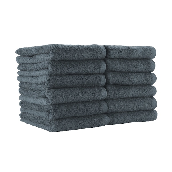 Monarch Brands Salon Towels Jr, 16in x 27in, Charcoal, 180PK BBJ-1627-2.5CHA-CS - main
